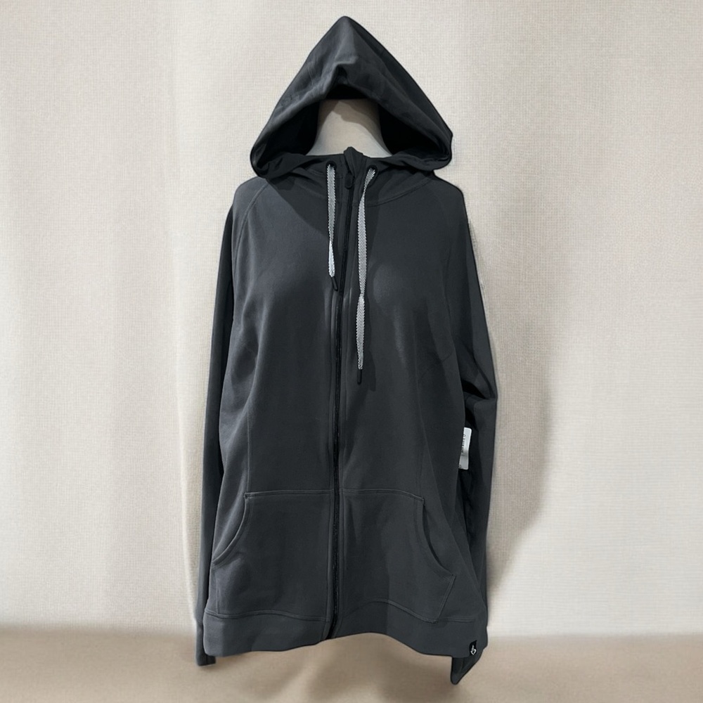 Torrid Grey Micro Fleece Happy Camper Hoodie 3XL - Picture 3 of 8